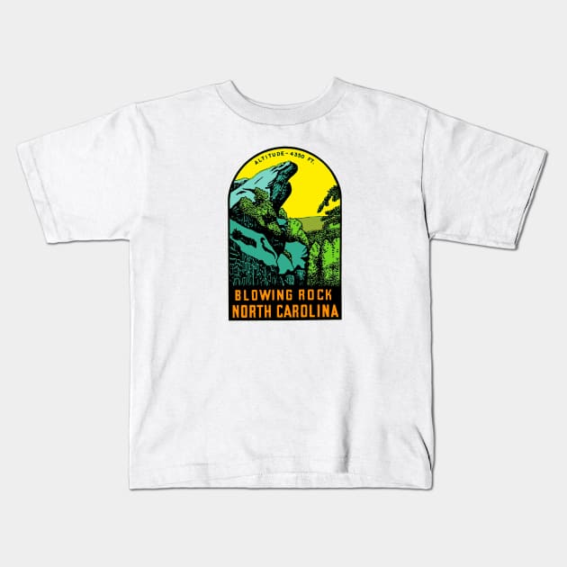 Blowing Rock Kids T-Shirt by Midcenturydave